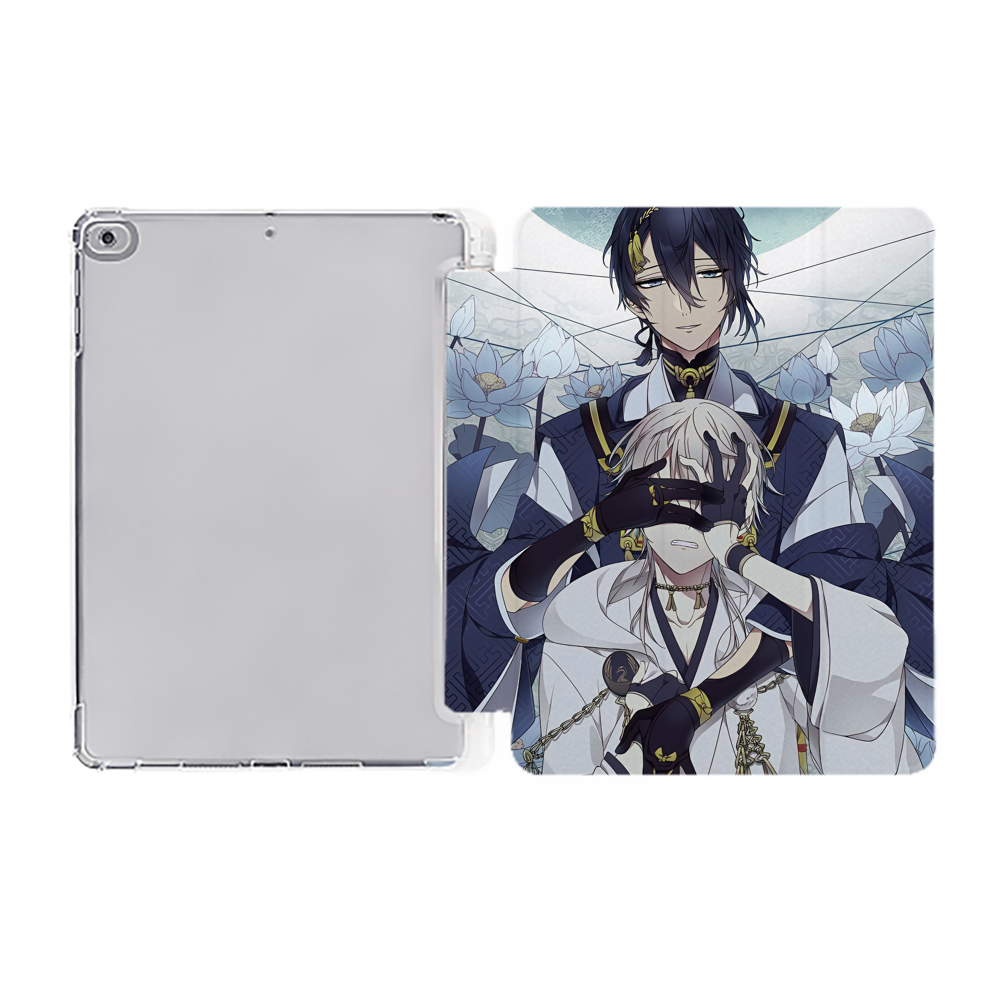 （画像用） 刀剣乱舞 Touken Ranbu IPad ケース ペン収納付き 三つ折りスタンド PUレザー×シリコン 対応機種9.5/10.5/10.9インチ